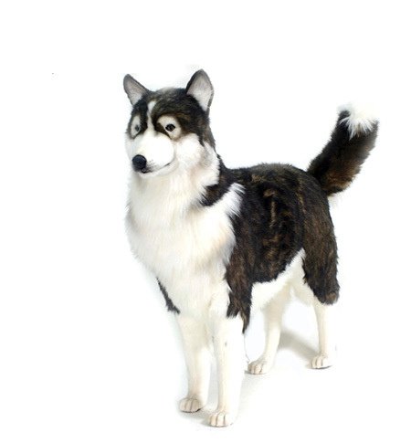 Hansa Creations Elk/Beige Husky Life-Sized Dog 45" L Stuffed Animal Toy, 0062 - Upzy.com