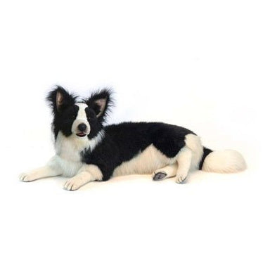 Hansa Creations Laying 34" L Border Collie Realistic Stuffed Animal Toy, 4564 - Upzy.com