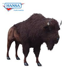 Hansa Creations Life Size Buffalo 96"L x 72"H Stuffed Animal Toy 4883 - Upzy.com
