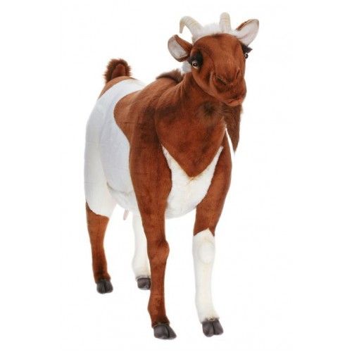 Hansa Creations Life Size Goat 42"L x 33"H Stuffed Animal Plush Toy 4684 - Upzy.com