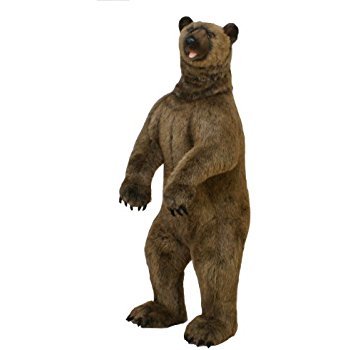 Hansa Creations Life Size Grizzly Bear 76"H Stuffed Animal Toy 4042 - Upzy.com