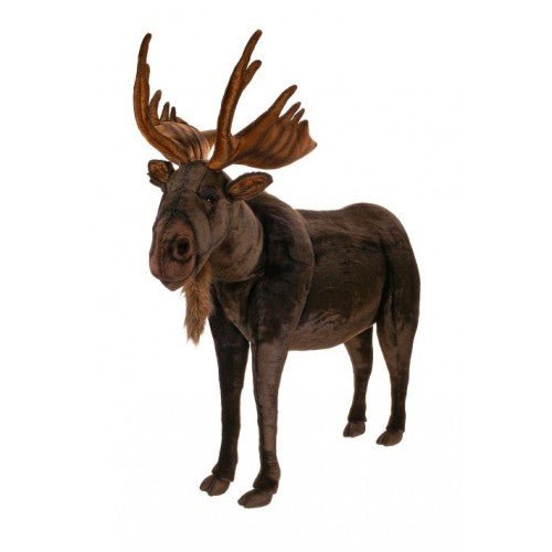 Hansa Creations Lifesize Dark Brown Moose Ride-On Stuffed Animal Toy 3677 - Upzy.com