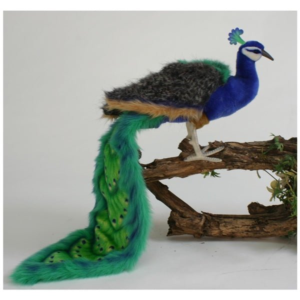 Hansa Creations Peacock Long Tail 40"L Stuffed Animal Plush Toy 5437 - Upzy.com