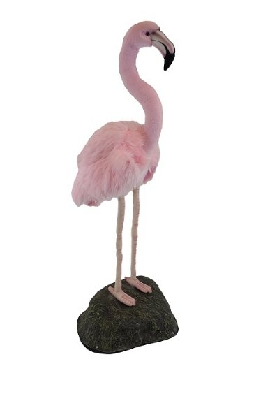 Hansa Mechanical Hansatronic Pink Flamingo with Rock Stuffed Animal Toy, 0117 - Upzy.com
