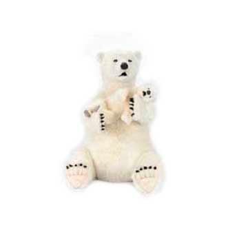 Hansa Mechanical Talking & Singing Hansatronics Polar Mama w/ Baby Stuffed Animal Toy, 0603 - Upzy.com