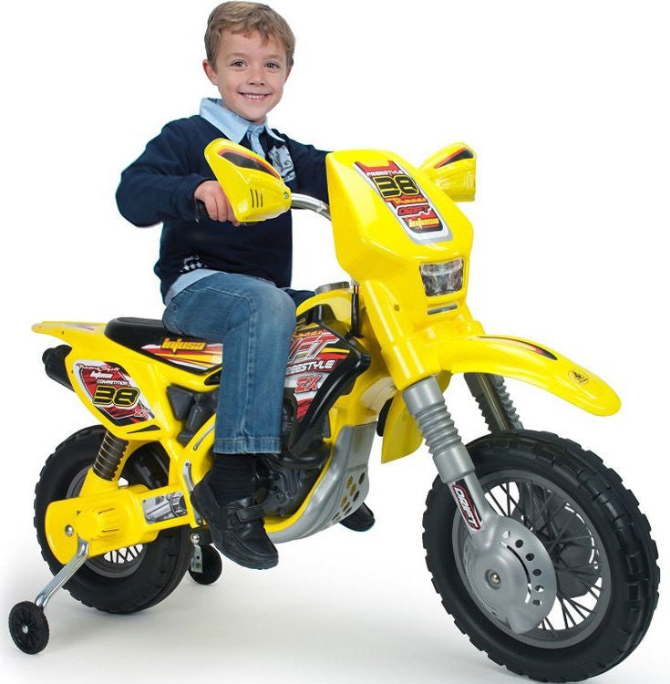 Injusa Drift ZX 12V Battery Powered Kids Dirt Bike Riding Toy - Upzy.com