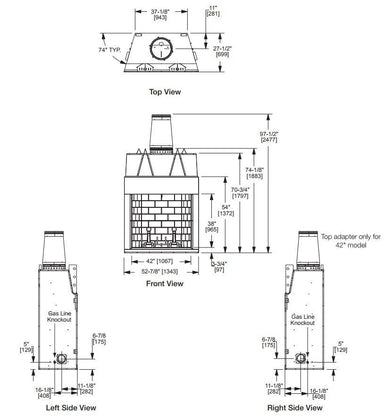 Majestic ASH42 Ashland 42" Radiant Wood Burning Fireplace - Upzy.com
