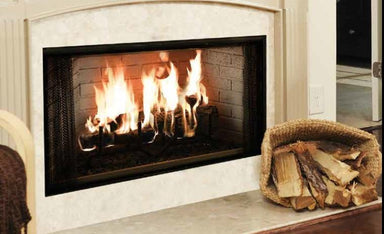 Majestic BE36 Royalton Series Radiant Wood Burning Fireplace Traditional Brick Interior - Upzy.com