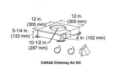 Majestic CAK4A Chimney Air Kit For 300 Series Chimney Systems Only - Upzy.com