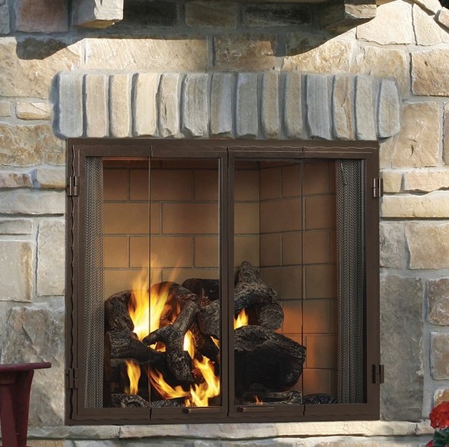 Majestic Castlewood 42" Outdoor Wood Burning Fireplace - Upzy.com