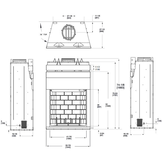 Majestic Castlewood 42" Outdoor Wood Burning Fireplace - Upzy.com
