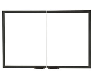 Majestic GGD36BK-B Gasketed Cabinet Style Glass Door for 36" Circulating Wood Burning Fireplaces in Black - Upzy.com