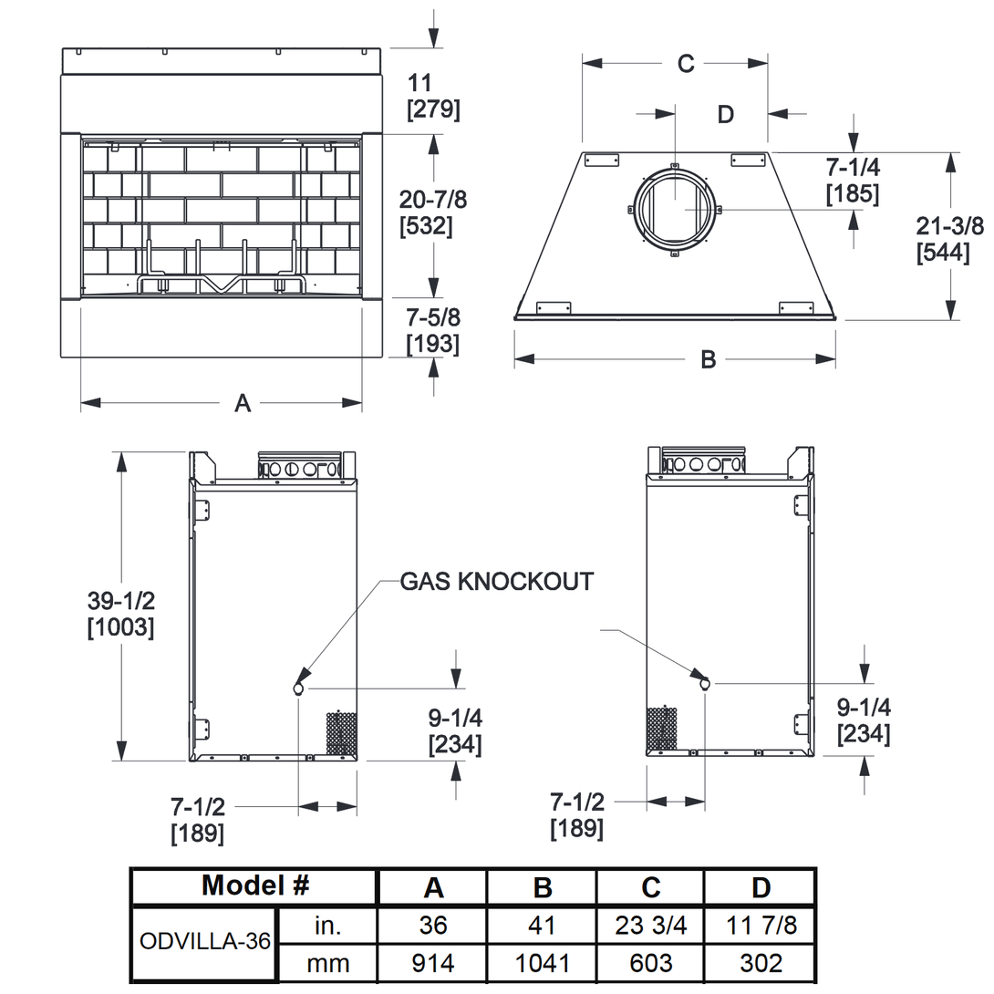 Majestic Villawood 36" ODVILLA-36 Outdoor Wood Burning Fireplace - Upzy.com