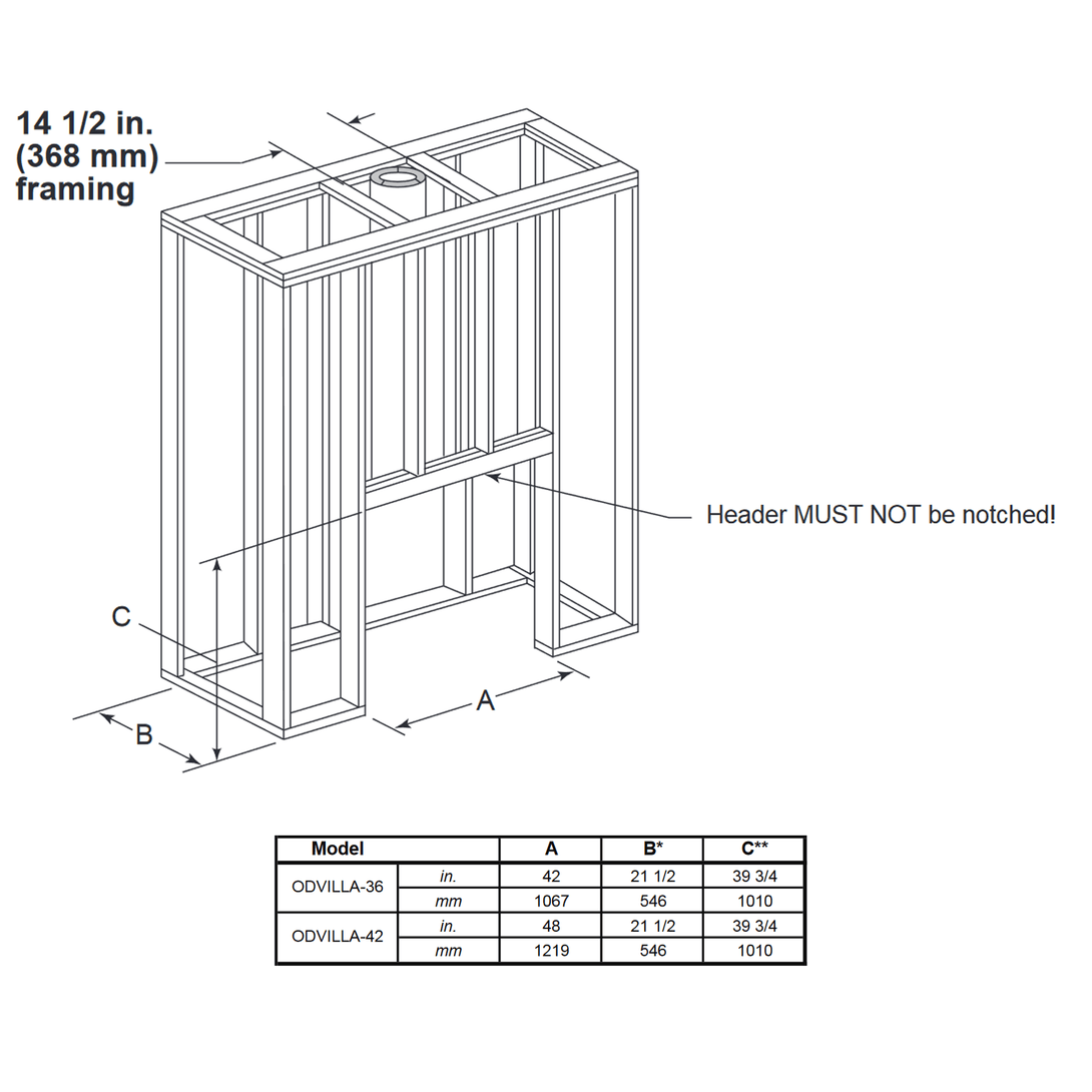 Majestic Villawood 36" ODVILLA-36 Outdoor Wood Burning Fireplace - Upzy.com