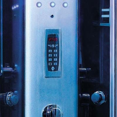Mesa WS-9090K-Blue Glass In-Home Walk-In Steam Shower 36"L x 36"W x 85"H - Upzy.com