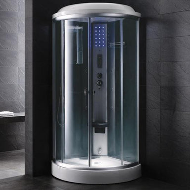 Mesa WS-9090K-Clear In-Home Walk-In Steam Shower 36"L x 36"W x 85"H - Upzy.com