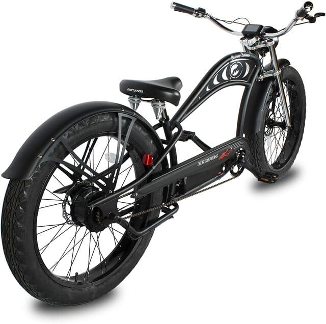 Micargi CYCLONE 2.0 DELUXE Chopper Stretch Cruiser Fat Tire Electric Bike Matte Black/Black Rims Micargi CYCLONE 2.0 DELUXE Chopper Stretch Cruiser Fat Tire Electric Bike Matte Black/Black Rims