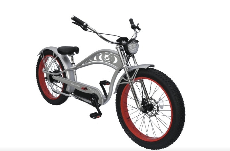 Micargi CYCLONE DELUXE 500W 48V Chopper Stretch Cruiser Fat Tire Electric Bike
