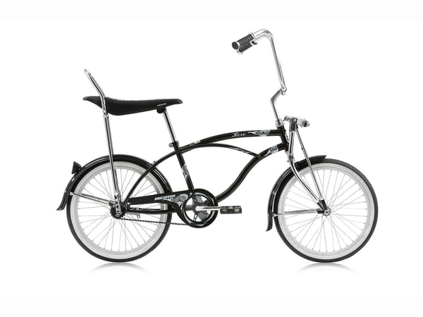 mens lowrider bicycle Micargi Bikes Bike F4 20" Hi-Ten Steel Coaster Brake Single-Speed Bike Shimano TY300 7 Lowrider Bikes Micargi