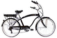 Micargi LUNA Men's 350W 48V 26" 7 Speed Beach Cruiser Electric Bike - Upzy.com