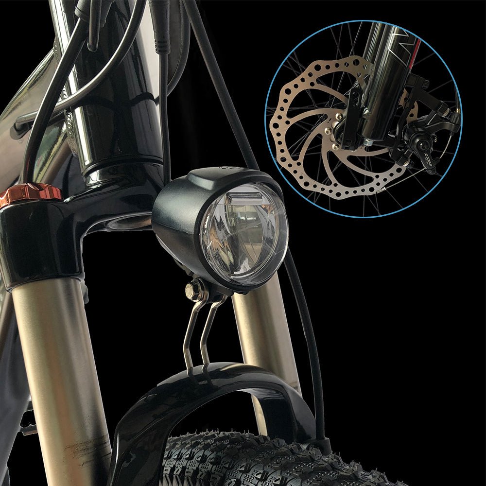 Micargi MONARCH 350W 48V 7 Speed MTB Electric Mountain Bike - Upzy.com