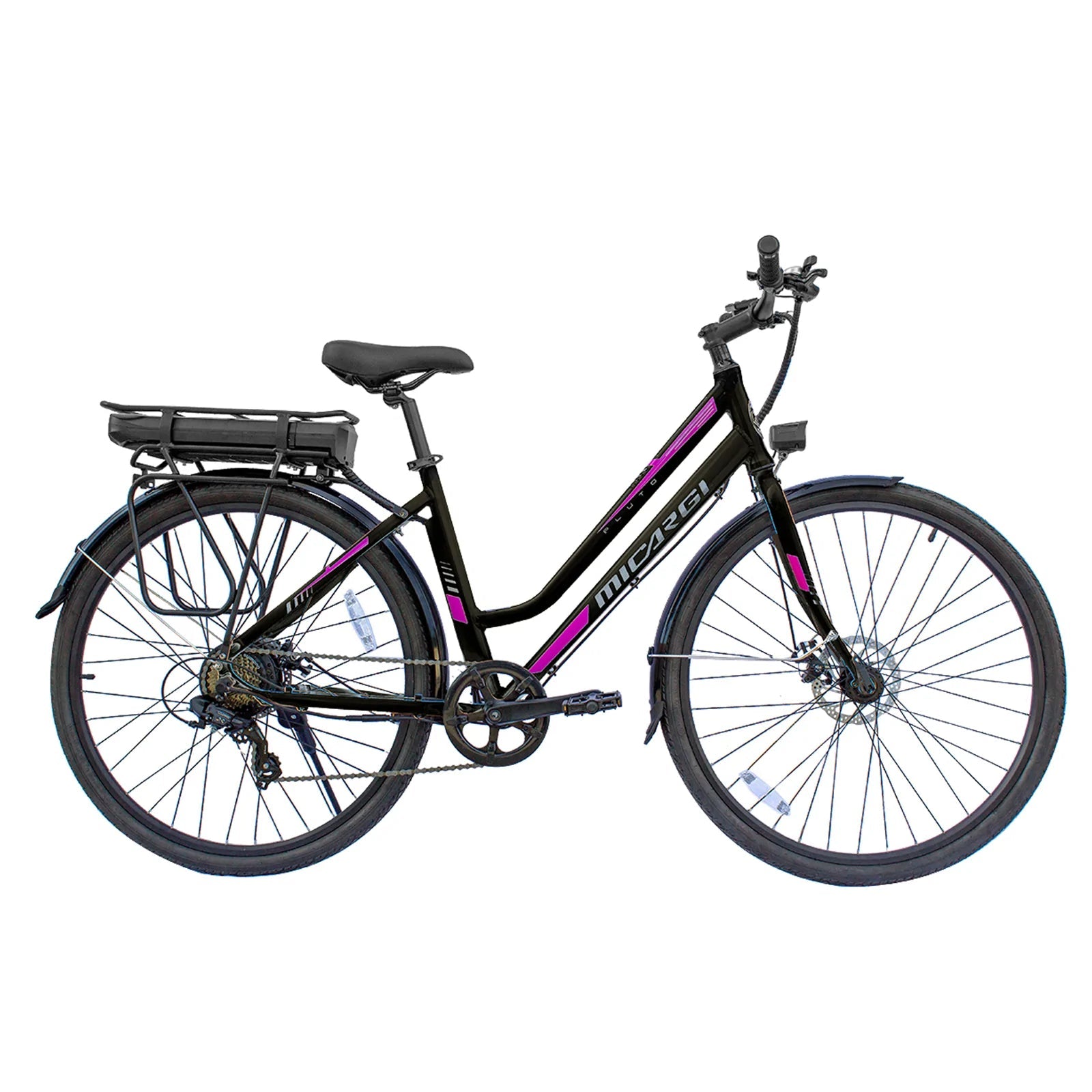 Micargi PLUTO 350W 36V 700c 8 Speed Aluminum Hybrid Electric Bike - Upzy.com