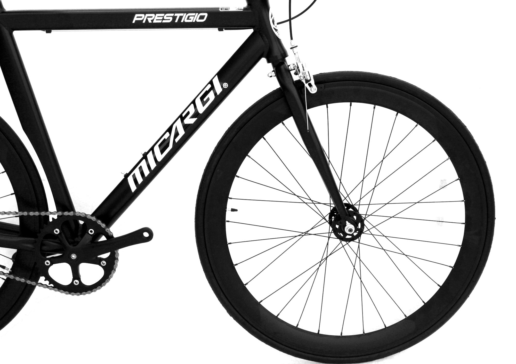 Micargi Rear Disc Brake Micargi PRESTIGIO 700C Men's Aluminum Fixed Gear Road Bike — Upzy.com