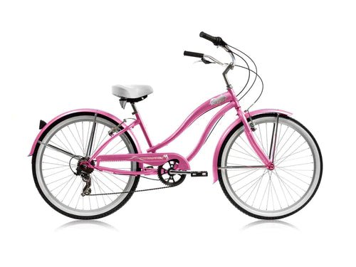 Micargi ROVER 26" Women's Step-Thru Shimano 7 Speed Beach Cruiser Bike - Upzy.com