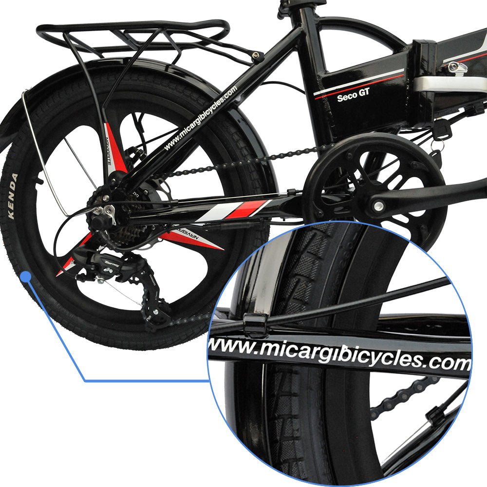 Micargi SECO GT 36V 20" 7 Speed Aluminum Commuter Folding Electric Bike - Upzy.com