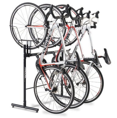 Minoura DS-4200 Bike Display Stand, 3 Bicycles, Adjustable Bar Height - Upzy.com