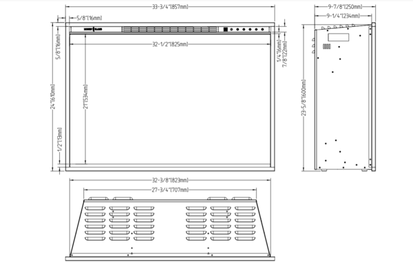 Modern Flames 36" Redstone Traditional Built-In Electric Fireplace Insert RS-3626 - Upzy.com