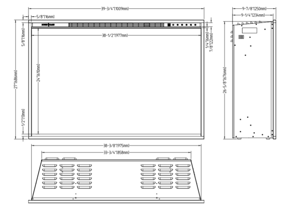 Modern Flames 42" Redstone Traditional Built-In Electric Fireplace Insert RS-4229 - Upzy.com