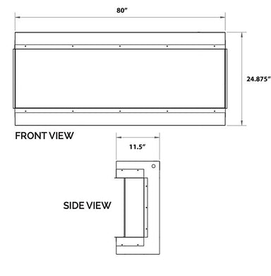 Modern Flames 80" Landscape Pro Built-In/Wall Mount Electric Fireplace LPM-8016 - Upzy.com
