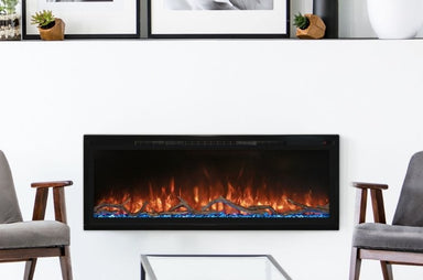 Modern Flames SPS-100B 100" Spectrum Slimline Wall Mount/Recessed Electric Fireplace - Upzy.com