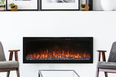 Modern Flames SPS-74B 74" Spectrum Slimline Wall Mount/Recessed Electric Fireplace - Upzy.com