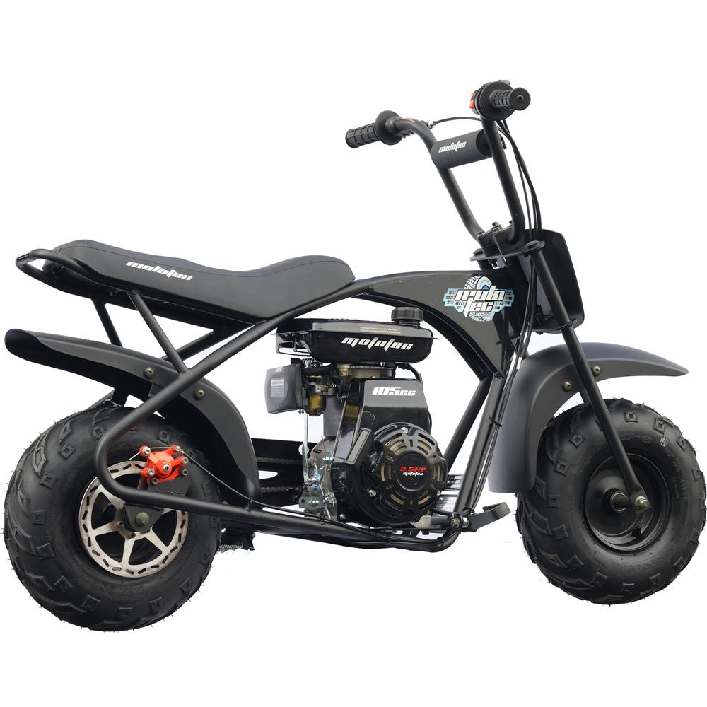 MotoTec 105cc 3.5HP 4-Stroke Auto Clutch Gas Powered Steel Mini Bike - Upzy.com