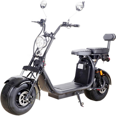 MotoTec Knockout 2000W 60V 36Ah Seated Fat Tire Lithium Electric Scooter - Upzy.com