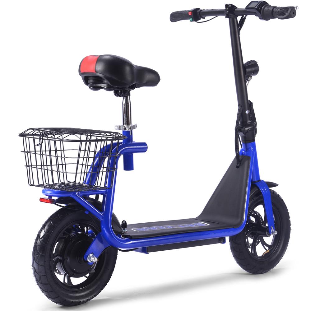 MotoTec Metro 500W 36V Lithium Folding Commuter Seated Electric Scooter - Upzy.com
