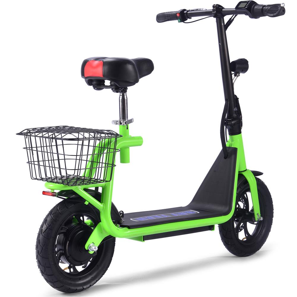 MotoTec Metro 500W 36V Lithium Folding Commuter Seated Electric Scooter - Upzy.com