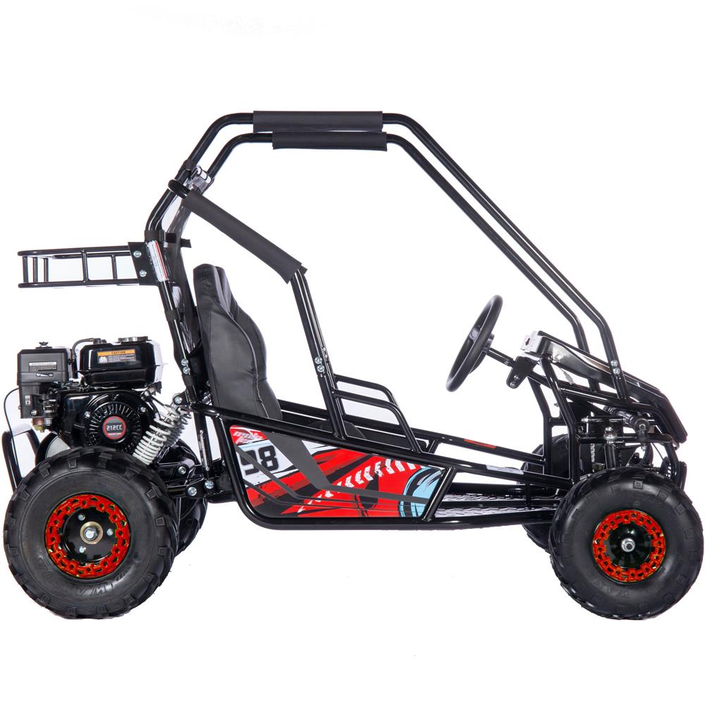 MotoTec Mud Monster XL 212cc 2 Seat Full Suspension Kids' Gas Go-Kart - Upzy.com