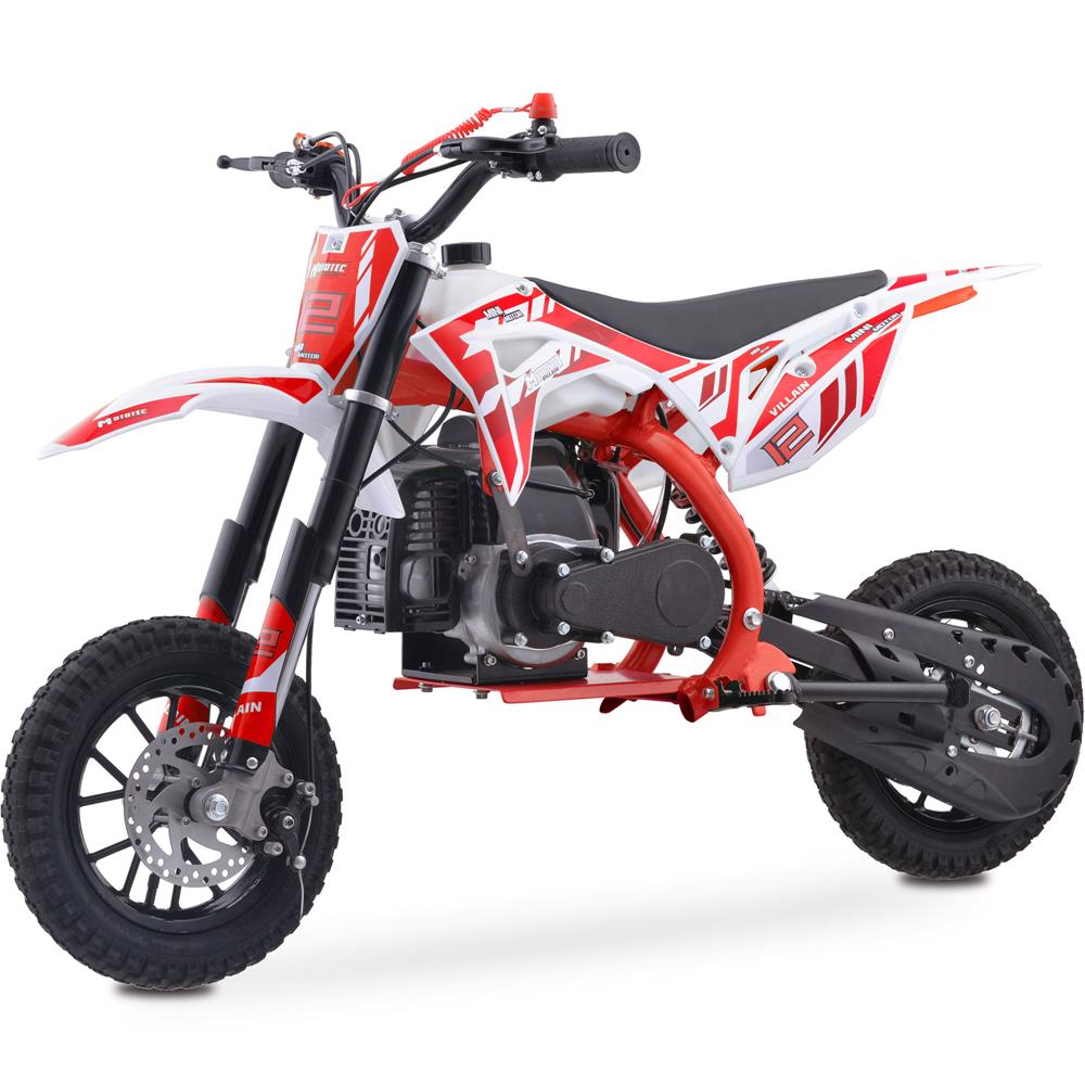 MotoTec Villain 52cc 2-Stroke Rear Suspension Kids' Gas Dirt Bike