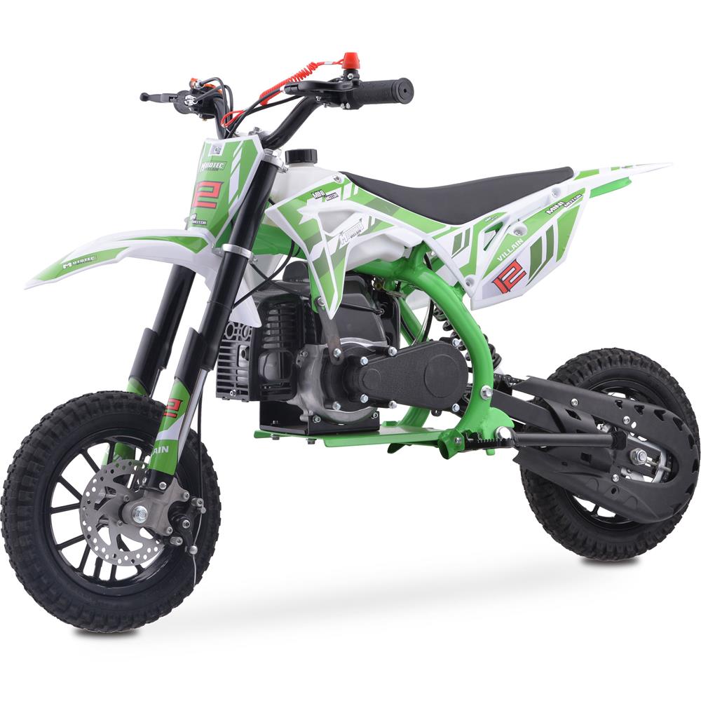 MotoTec Villain 52cc 2-Stroke Rear Suspension Kids' Gas Dirt Bike - Upzy.com