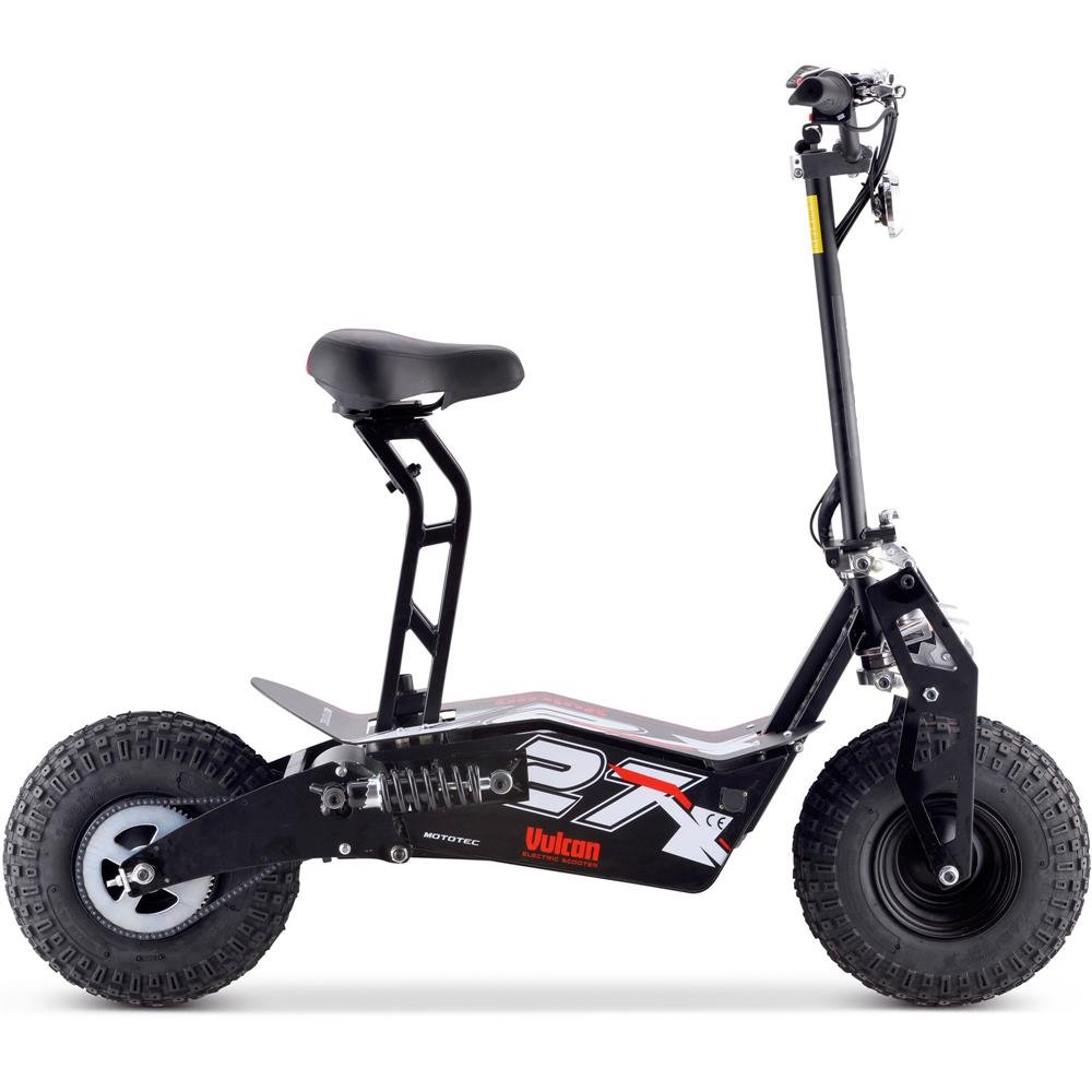 MotoTec Vulcan 1600W 48V Fat Tire Suspension Folding Seated Electric Scooter - Upzy.com