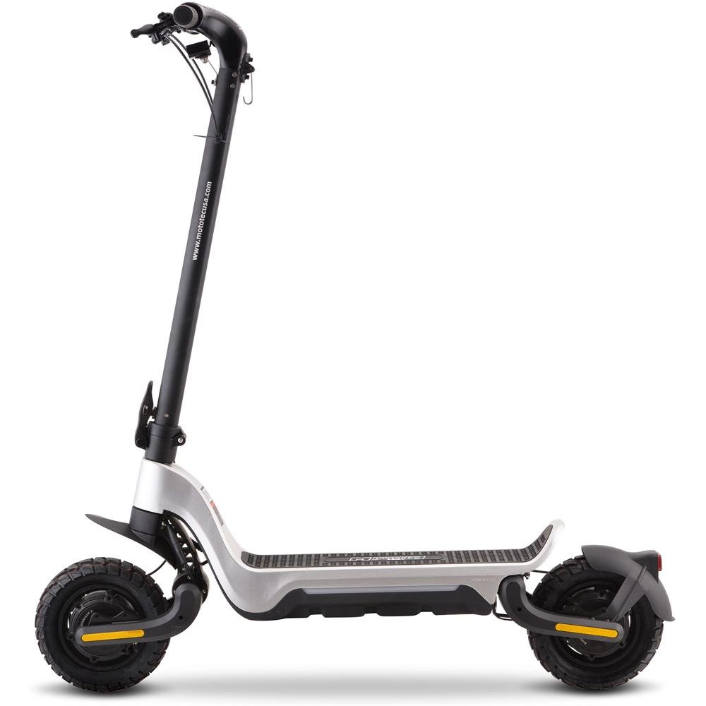 MotoTec Fury 48v 1000w Lithium Electric Scooter, Silver