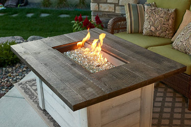 Outdoor GreatRoom ALCOTT ALC-1224 Rectangular Gas Fire Pit Table, 24" Crystal Fire Burner - Upzy.com