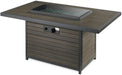 Outdoor GreatRoom BROOKS Elevated Top Rectangular Gas Fire Pit Table, BRK-1224-19-K - Upzy.com