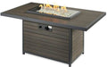 Outdoor GreatRoom BROOKS Elevated Top Rectangular Gas Fire Pit Table, BRK-1224-19-K - Upzy.com