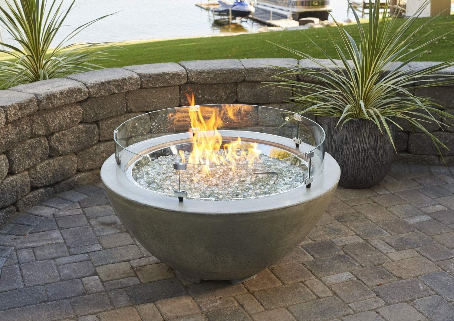 Outdoor GreatRoom CV-30 Cove 30" Gas Fire Pit Bowl, Crystal Fire Burner - Upzy.com