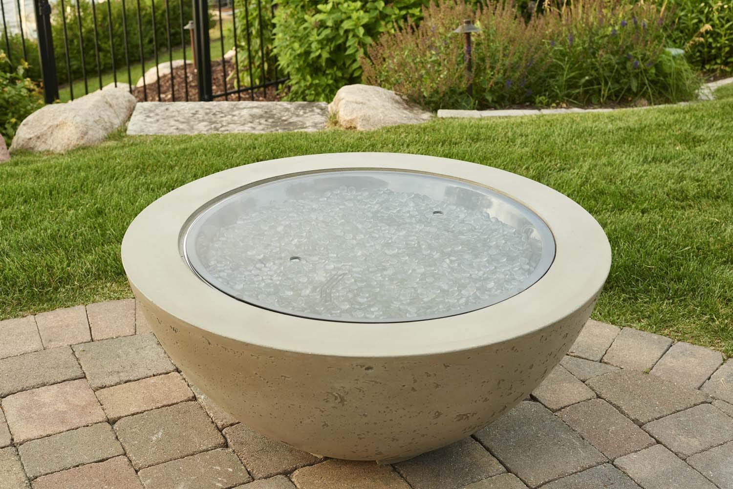 Outdoor GreatRoom CV-30 Cove 30" Gas Fire Pit Bowl, Crystal Fire Burner - Upzy.com