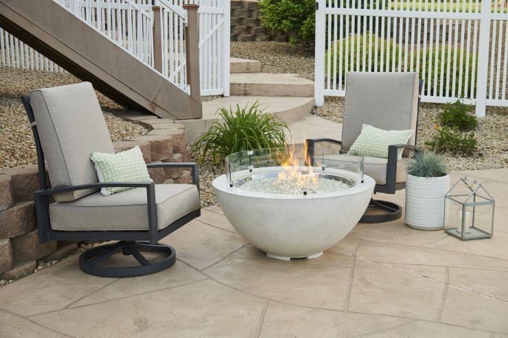 Outdoor GreatRoom CV-30WT Cove 30" Gas Fire Pit Bowl, Crystal Fire Burner - Upzy.com